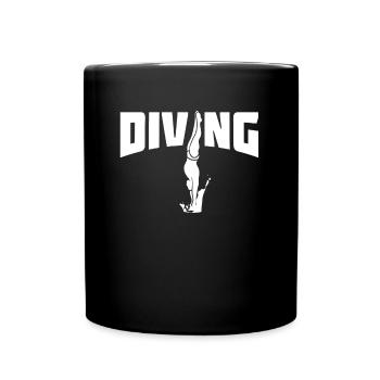 Turmspringen Turmspringer - Tasse einfarbig - Schwarz - Vorne