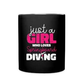 Diving Diver Girls - Full Colour Mug - black - Front