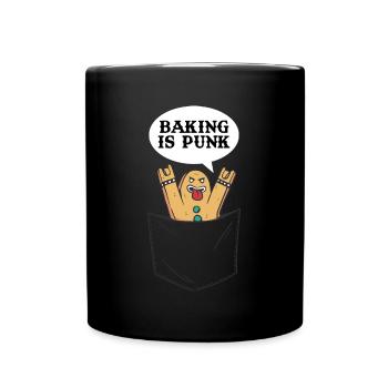Baking Is Punk Baking Gift - Full Colour Mug - black - Front