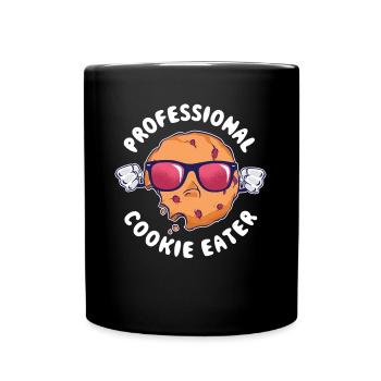 Professional Cookie Eater Cookie Gift - Full Colour Mug - black - Front