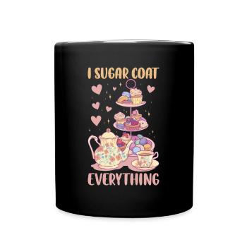 I Sugar Coat Everything Baking Gift - Full Colour Mug - black - Front