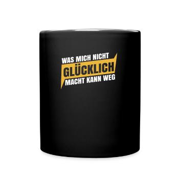 Schwarzer Humor Ironie - Tasse einfarbig - Schwarz - Vorne