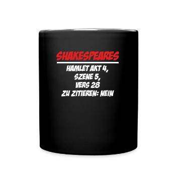 Schwarzer Humor Ironie - Tasse einfarbig - Schwarz - Vorne