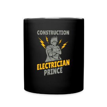 Electrician Electronics technician Construction electrician - Full Colour Mug - black - Front