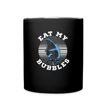 Planche à voile Windsurfer Mangez mes bulles - Mug uni - noir - Devant