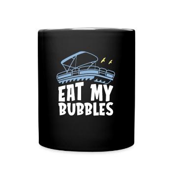 Pontonboot Iss Meine Blasen - Tasse einfarbig - Schwarz - Vorne