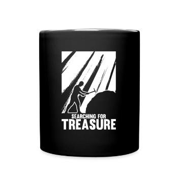 Prospectors Digging Treasure - Full Colour Mug - black - Front