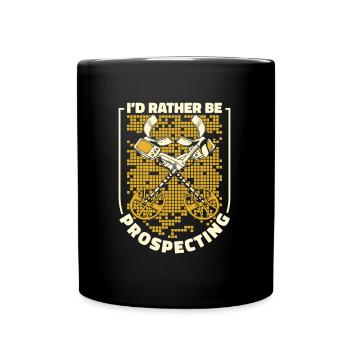 Prospectors Digging Treasure - Full Colour Mug - black - Front
