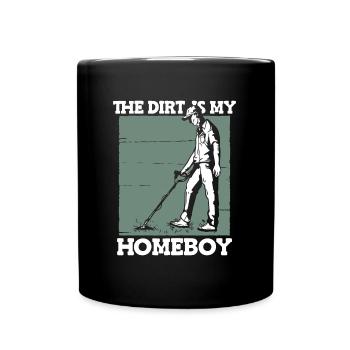 Prospectors Digging Treasure - Full Colour Mug - black - Front