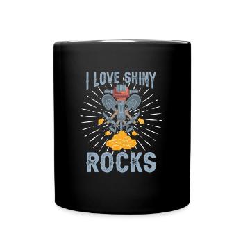 Prospectors Digging Treasure - Full Colour Mug - black - Front