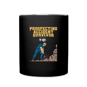 Prospectors Digging Treasure - Full Colour Mug - black - Front