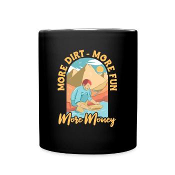 Prospectors Digging Treasure - Full Colour Mug - black - Front