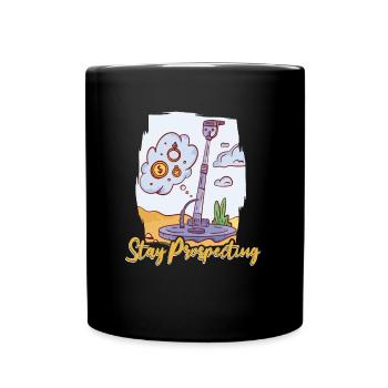 Prospectors Digging Treasure - Full Colour Mug - black - Front