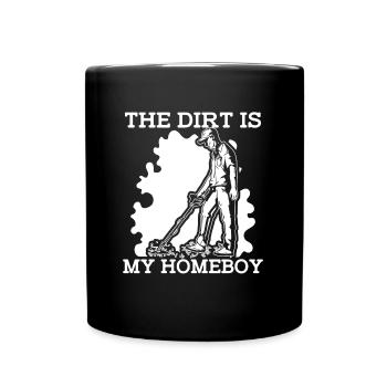 Prospectors Digging Treasure - Full Colour Mug - black - Front