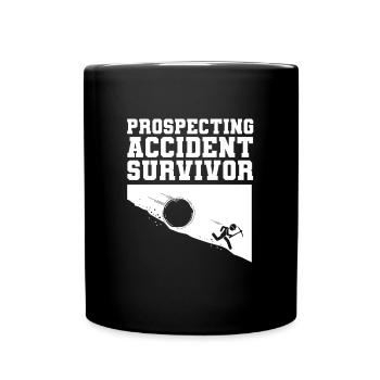 Prospectors Digging Treasure - Full Colour Mug - black - Front