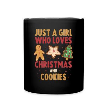Christmas And Cookies Cookie Gift - Full Colour Mug - black - Front
