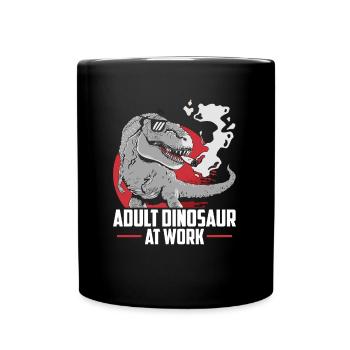 Dinosaur Adult dinosaur - Full Colour Mug - black - Front