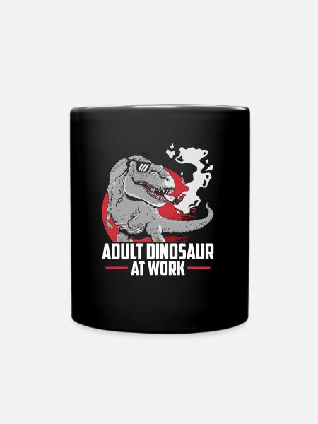 Dinosaur Adult dinosaur - Full Colour Mug - black