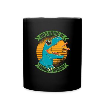 Dinosaurier Erwachsener Dinosaurier - Tasse einfarbig - Schwarz - Vorne