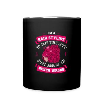 Friseur Hairstylist Friseur - Tasse einfarbig - Schwarz - Vorne