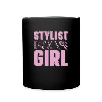 Friseur Hairstylist Friseur - Tasse einfarbig - Schwarz - Vorne
