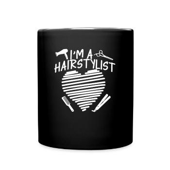 Friseur Hairstylist Friseur - Tasse einfarbig - Schwarz - Vorne