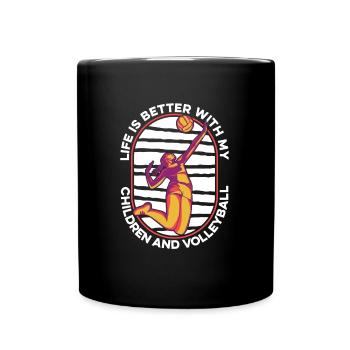 Volleyball Volleyball Player Volleyball Mama - Mug uni - noir - Devant