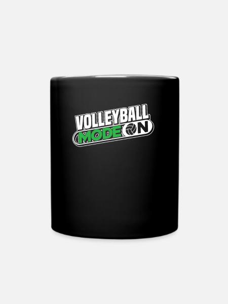 Volleyball Volleyballer Volleyball Mama - Tasse einfarbig - Schwarz