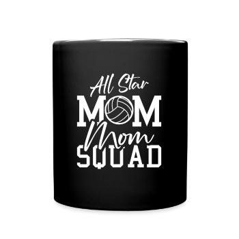 Volleyball Volleyballer Volleyball Mama - Tasse einfarbig - Schwarz - Vorne