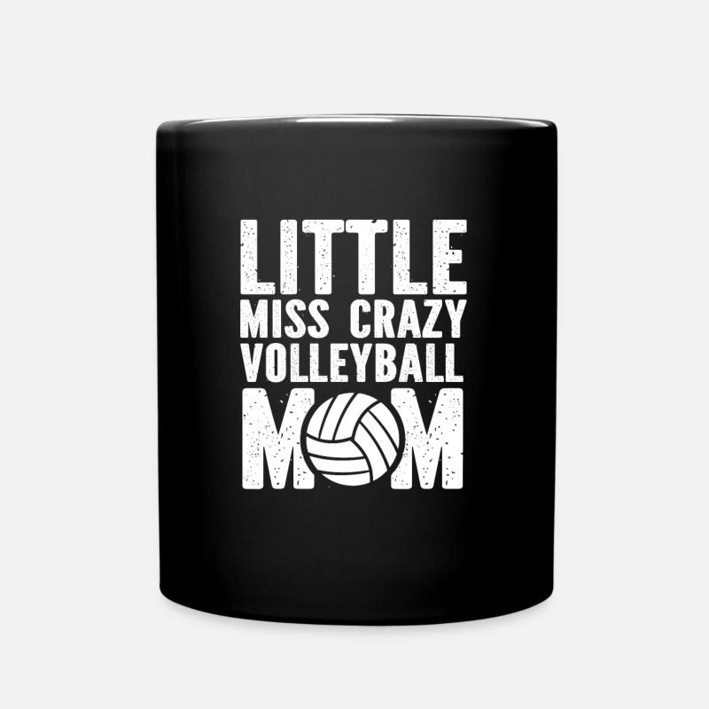 Volleyball Volleyballer Volleyball Mama - Tasse einfarbig - Schwarz