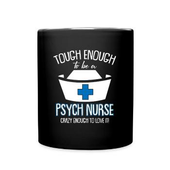 Krankenschwester - Tasse einfarbig - Schwarz - Vorne