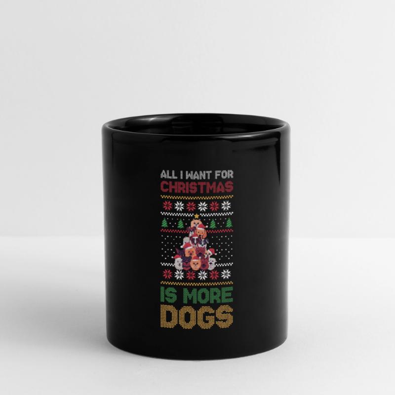 Chiens de Noël Pull de Noël moche cadeau Mug uni