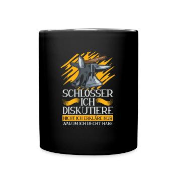 Schmied Metallbauer Schlosser - Tasse einfarbig - Schwarz - Vorne