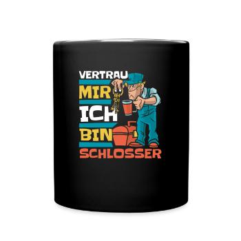 Schmied Metallbauer Schlosser - Tasse einfarbig - Schwarz - Vorne