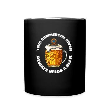 Diving Divers Commercial Diving - Full Colour Mug - black - Front