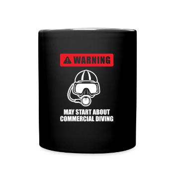 Diving Divers Commercial Diving - Full Colour Mug - black - Front