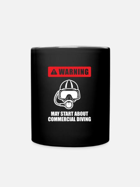 Tauchen Taucher Kommerzielles Tauchen - Tasse einfarbig - Schwarz