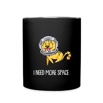 Gepard Astronaut I Need More Space - Tasse einfarbig - Schwarz - Vorne