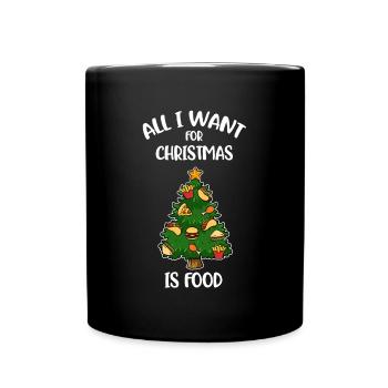 Christmas Food Weihnachtsessen Geschenk - Tasse einfarbig - Schwarz - Vorne