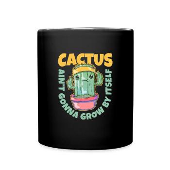 Jardin de cactus - Mug uni - noir - Devant