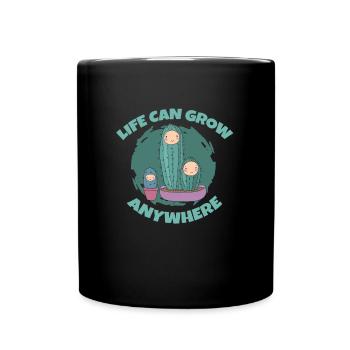 Jardin de cactus - Mug uni - noir - Devant