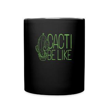 Kaktus Garten Kaktus - Tasse einfarbig - Schwarz - Vorne