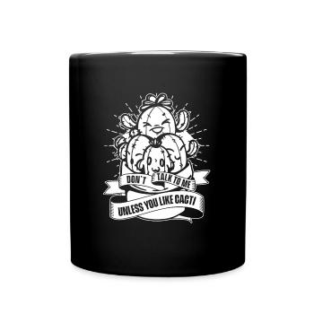 Kaktus Garten Kaktus - Tasse einfarbig - Schwarz - Vorne