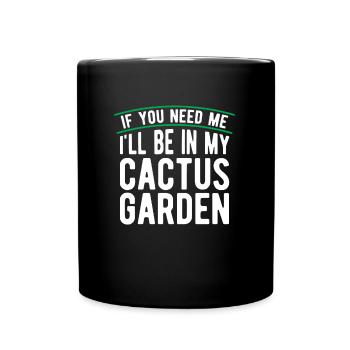 Kaktus Garten Kaktus - Tasse einfarbig - Schwarz - Vorne
