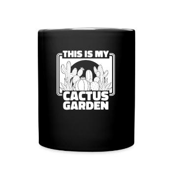 Kaktus Garten Kaktus - Tasse einfarbig - Schwarz - Vorne