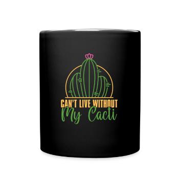 Kaktus Garten Kaktus - Tasse einfarbig - Schwarz - Vorne