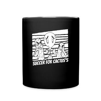 Ballon de jardin de cactus - Mug uni - noir - Devant