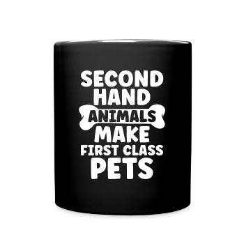 Animal Rescue Second Hand Adoption Animal Rescuer - Tasse einfarbig - Schwarz - Vorne