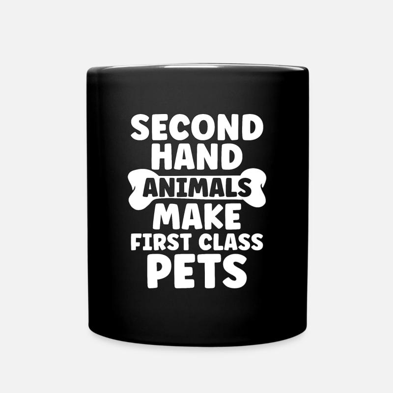 Animal Rescue Second Hand Adoption Animal Rescuer - Tasse einfarbig - Schwarz