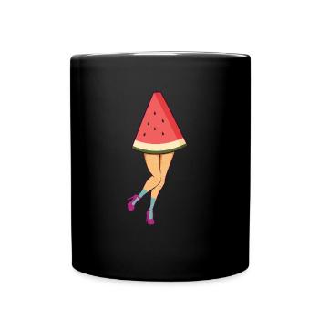 Watermelon legs - Full Colour Mug - black - Front